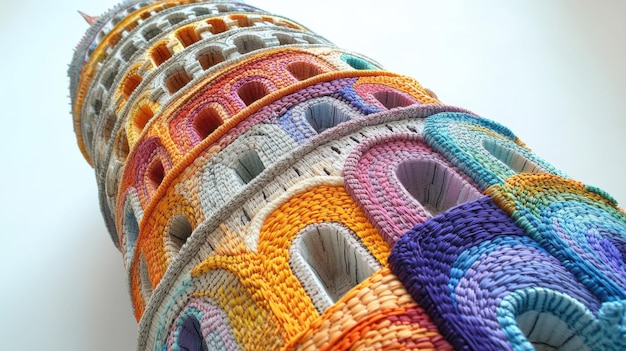 Kolorowe próbki haftów na tkaninie